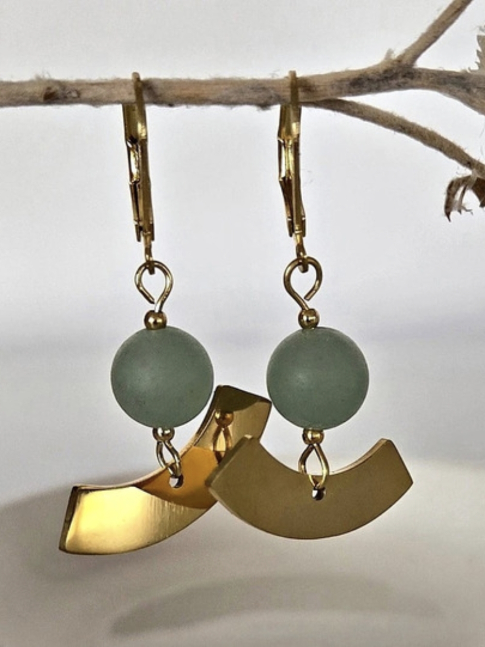 ✨️ Elegant Green Aventurine Earrings.